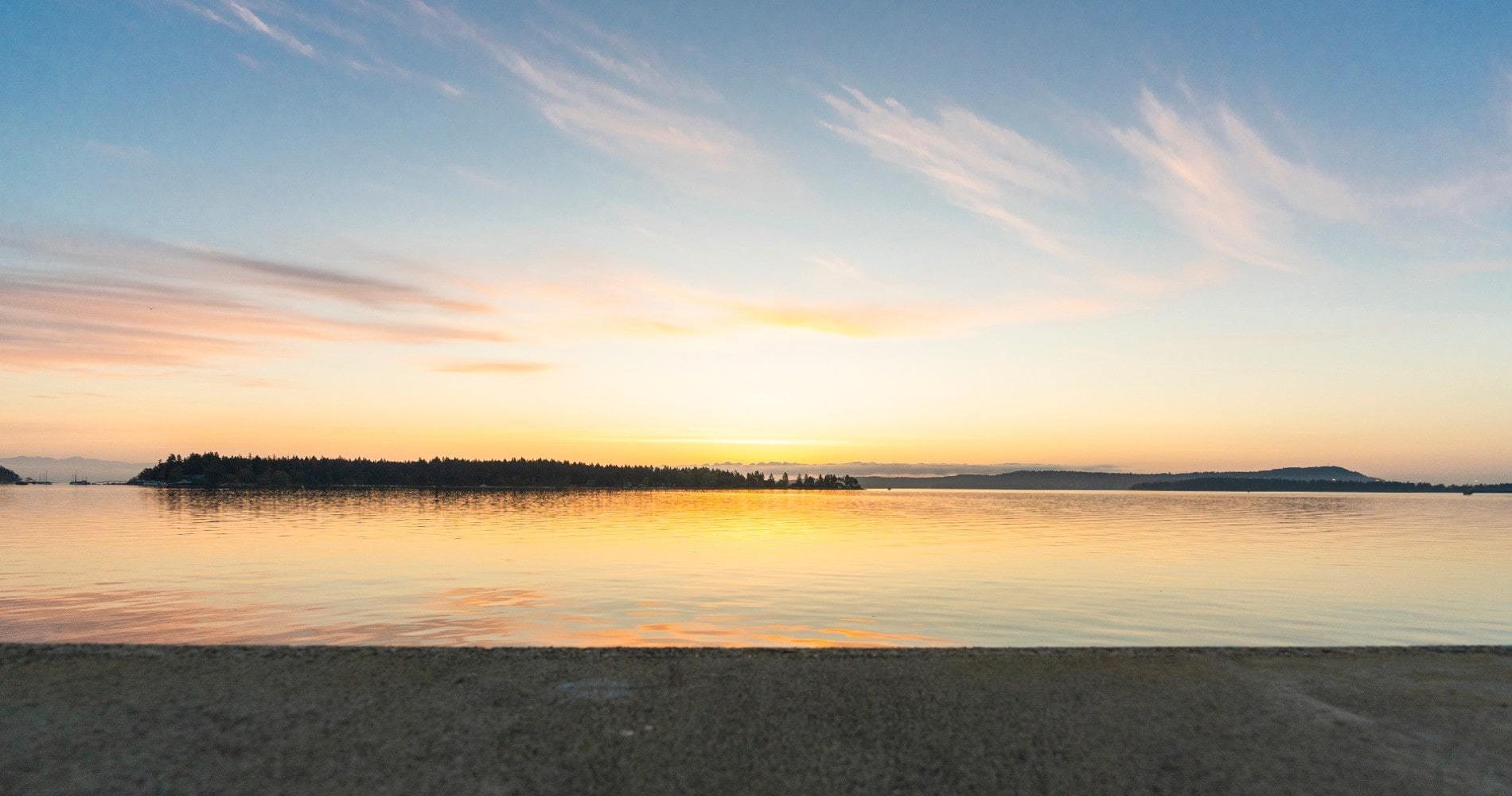 Sunrise over water